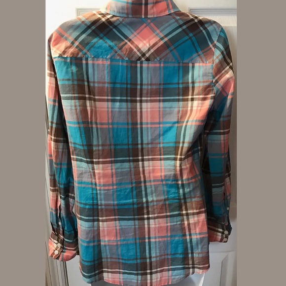 J. CREW The Perfect Shirt in Plaid pink blue soft - Picture 4 of 6
